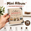 70 Photos Mini Album 3x4 Inch | Pocket Size Photo Album | Collect Moments Mini Scrapbook | Spiral Memory Book | Personalized Birthday Gift for Couples Friends