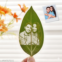 Personalized Photo on Leaf Gift for Couple | Customized Anniversary Gift for Husband Wife | Unique Birthday gift | Natural Leaf Carving