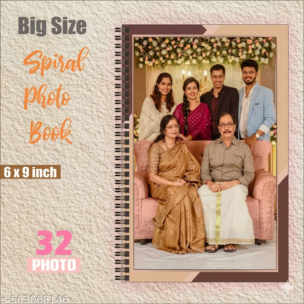 Big Photo Album with 32 Photo Personalization (6x9 Inch) | Customized Gift for Birthdays, Anniversaries, Valentine's Day, Friends, Couples, Family | Personalize with Photos | Thoughtful Gift for Any Occasion