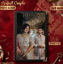 Perfect Couple Customized Wedding Photo Album – 6x9 Inch Spiral Bound Scrapbook | 56 Photo Capacity | Premium Quality Couple Memory Book for Pre-Wedding, Anniversary & Gift Purpose