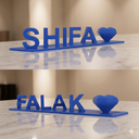 3D Flip Name Upto 6 letter Names | Personalized for Husband and Wife Couple Name