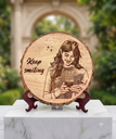 Customize Engraved Natural Slice Wooden Photo Frame
